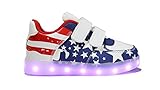 Die LED-Schuhe mit USB-Akku können 7 verschiedene statische Farben anzeigen