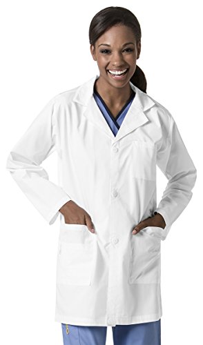 WonderWink Men's Origins Unisex Lab Long Coat, White, XXX-Large