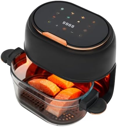 4L Hot Air Fryer Touch Screen Hot Air Fryer with Visible Fry Bask...