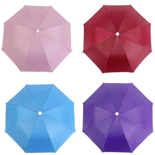 Umbrella Hat With Adjustable Headband – 25.6" Diameter Hands-Free Sun & Rain Cap For Fishing, Beach, Golf, Outdoor Activities - View #12