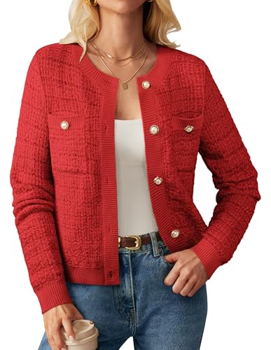 Image of GRACE KARIN Women's Fall Cardigan Sweaters Button Knit Jackets