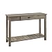 Walker Edison Furniture Company AZF48CYETGW Rustic Wood Farmhouse Entryway Accent Storage Drawer Entry Living Room End Table, 48 Inch, Grey Wash