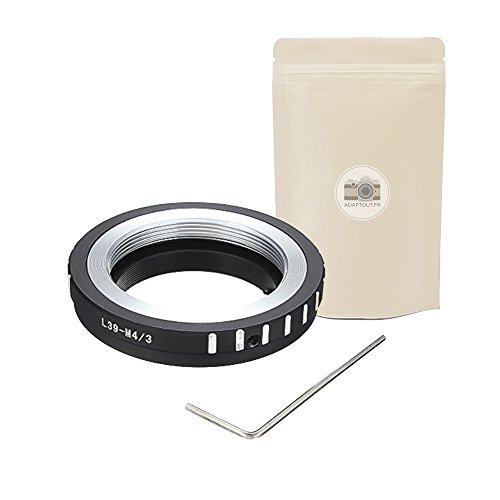 L39 M4/3 - Anello adattatore per obiettivo L39 (M39 LTM) verso corpo macchina Micro 4:3-100% in metallo - Messa a fuoco infinito conservata - Adaptout marca francese