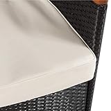 vidaXL Gartengarnitur 9-TLG. Poly Rattan Sitzgruppe Gartenmöbel Sitzgarnitur - 7