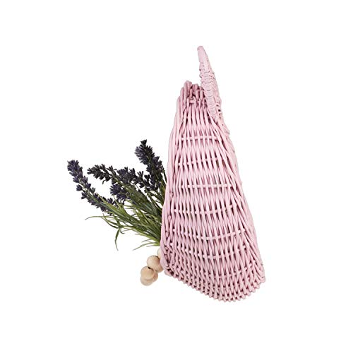 Panier de rangement en osier rose e-wicker24, une création artisanale durable