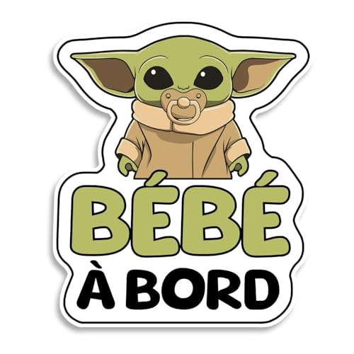 Bratiki Bébé Alien, Sticker Bébé à Bord Résistants aux UV et Waterproof, Autocollant Bébé à Bord Facile à Appliquer, Autocollant pour Voiture