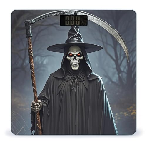 Báscula digital Death Scythe vidrio templado para baño miniatura 1