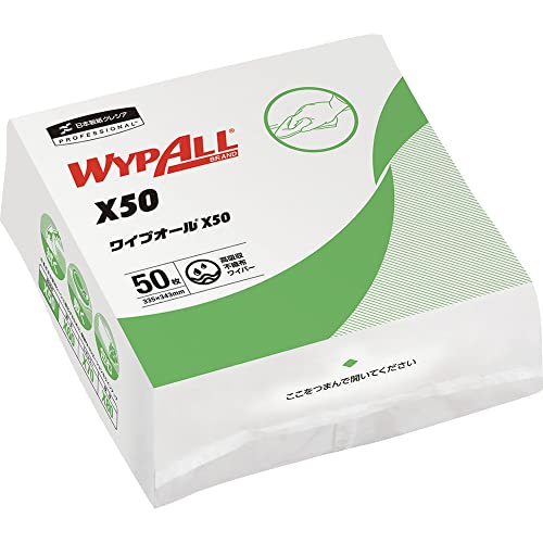 クレシア ワイプオールX50 クロスライク 4つ折り 50枚 不織布ワイパー 超薄手 60555