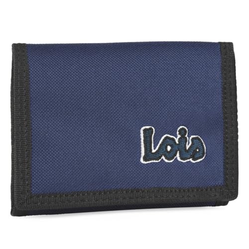 Imagen de Lois Cartera Juvenil Marino De Poliéster Resistente para Chico Deporte Casual con Bolsillo Monedero Cremallera Ideal para Adolescente Y Jovenes