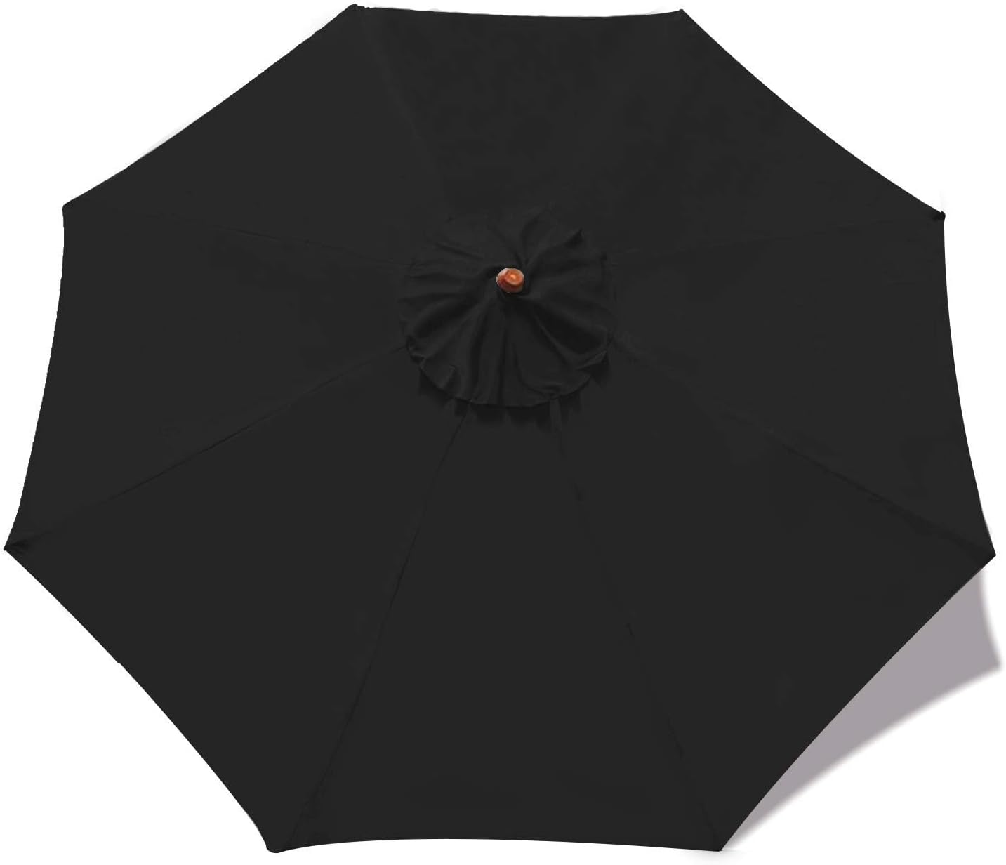 Bundle of MASTERCANOPY Water Weights Bag (Black) x1 and MASTERCANOPY Patio Umbrella Replacement Canopy (9ft, Black) x1