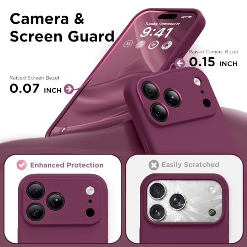 Image of GolbinBox Magnetic for iPhone 17 Pro Case, Silicone Cover, Deep Red