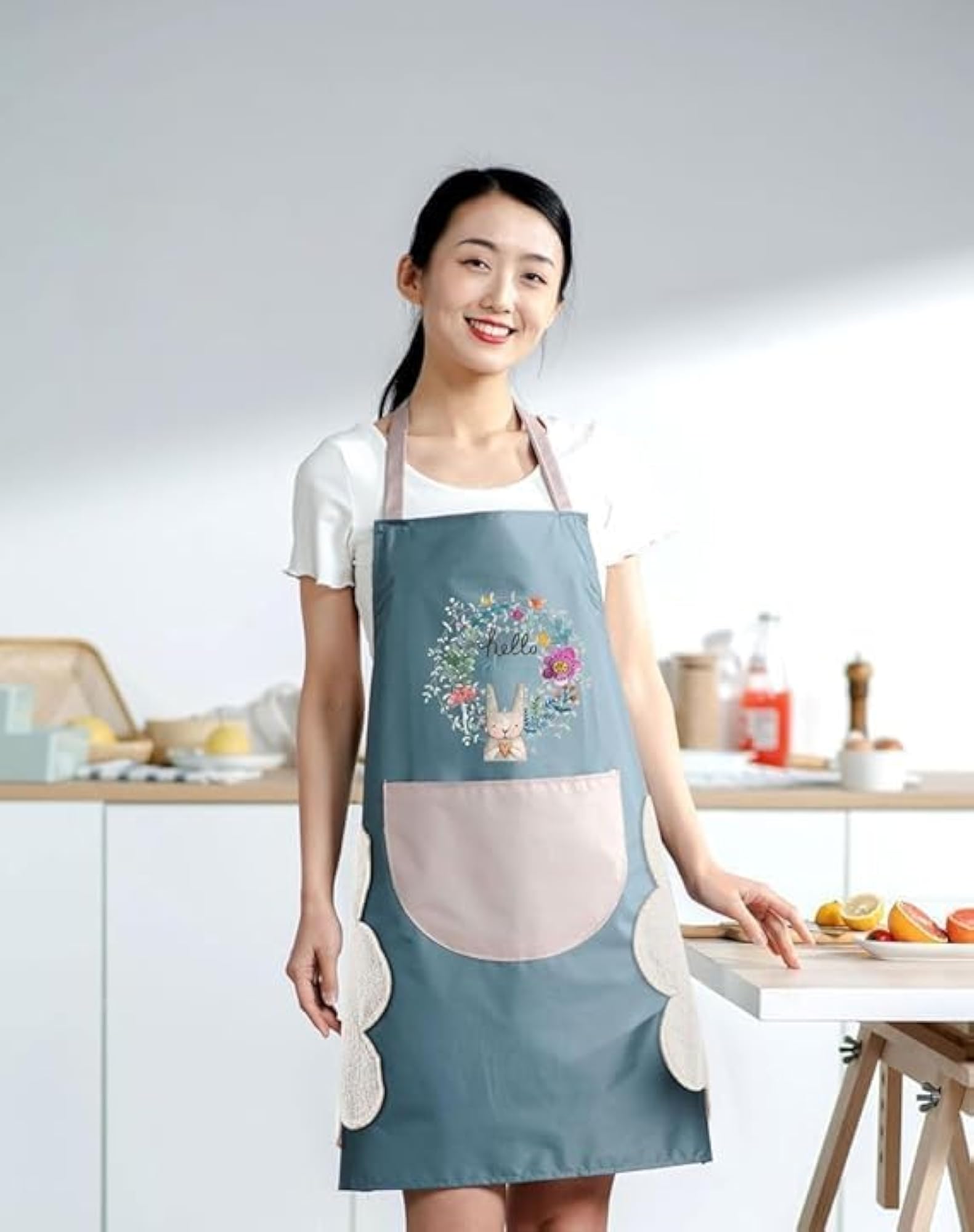 Waterproof Cooking Apron with Pocket for Home, Kitchen, Garden