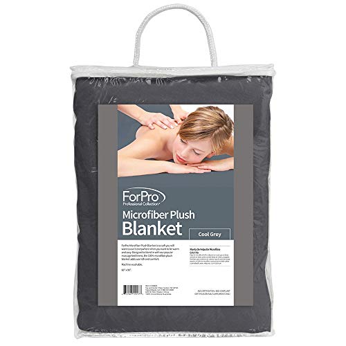 ForPro Microfiber Massage Blanket 60"x90" Cool Grey