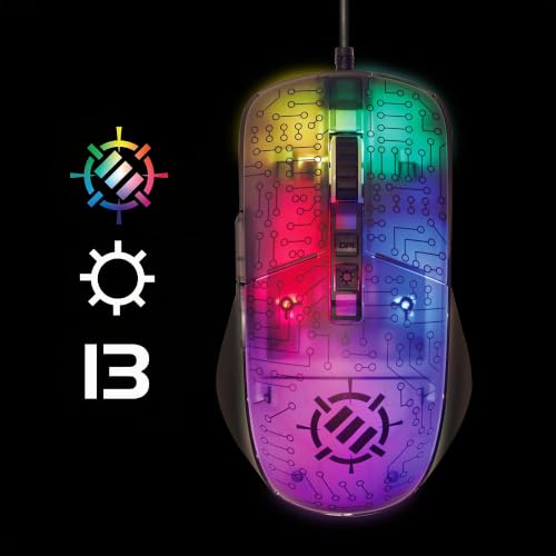 Ratón para PC programable ENHANCE Voltaic 2 ergonómico con sensor óptico de 7000 dpi 4