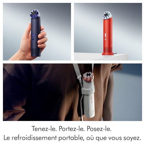Dyson HushJet™ Mini - Ventilateur portable 3‑en‑1, puissant et silencieux, idéal pour les voyages et les déplacements. Fraîcheur express avec flux d'air turbo jusqu'à 25 m/s et jusqu’à