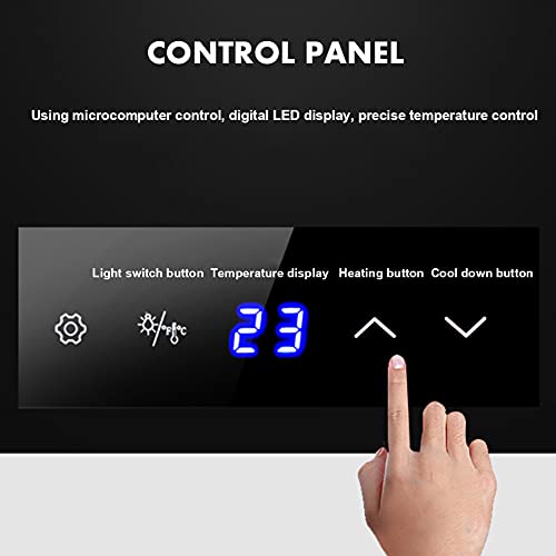 XDLEDMKIZ Vinoteca electrónica con termostato pequeño, Nevera para vinos con Puerta de Cristal, Bodega Independiente de encimera, 12-18 °C, LED, bajo Nivel de Ruido - imagen 6