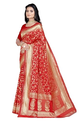 Image of Women's Banarasi Saree Pure Kanjivaram Silk Saree Soft Party Saree collections With Blouse Piece for Wedding saree