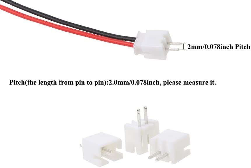 10 Sets Mini Micro Jst 2.0 Ph 2-Pin Connector Plug Male With 150mm Cable & Female