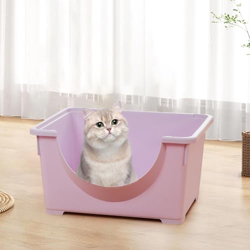 ＫＬＫＣＭＳ Bandeja de areia para gatos com abertura superior, vaso sanitário para gatinhos, caixa portát
