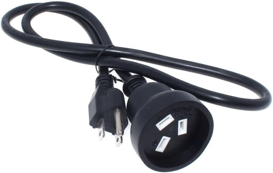 Toptekits NEMA 5-15P to AU AS3112 Power Cord Plug, US Standard 3 Prong Male to SAA Australia Female Socket AC Power Cable Adapter, 10A 250V, 18AWG Pure Copper, 3ft/1m