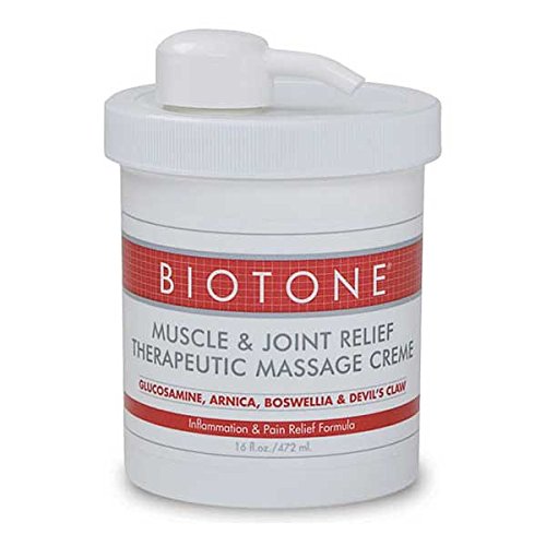 Biotone Muscle and Joint Relief Therapeutic Massage Creme, 16 ounce