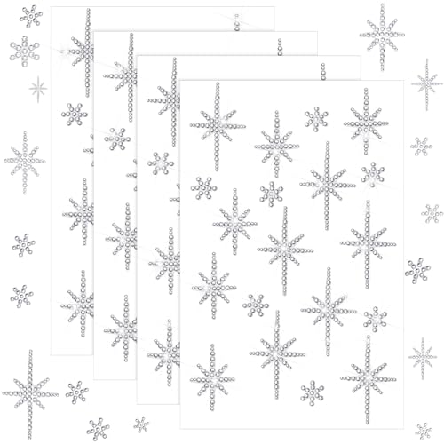 Image of Epakh 84 Glitter Bling Rhinestone Sticker, Bethlehem Star, Silver | Self Adhesive Gem Stickers for Phone Laptop Car Face Makeup, Sparkly Crystal Rhinestone Decals for Gifts Craft Projects