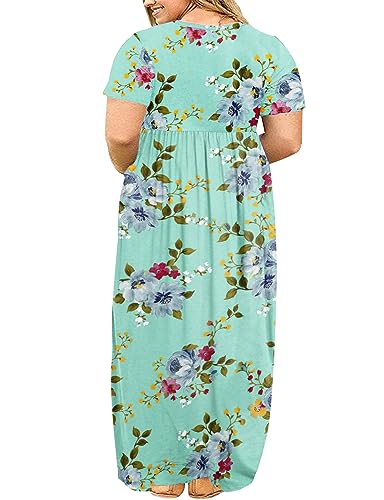 Image of Kancystore Women's Plus Size Maxi Dress with Pockets Summer Dresses XL-5X