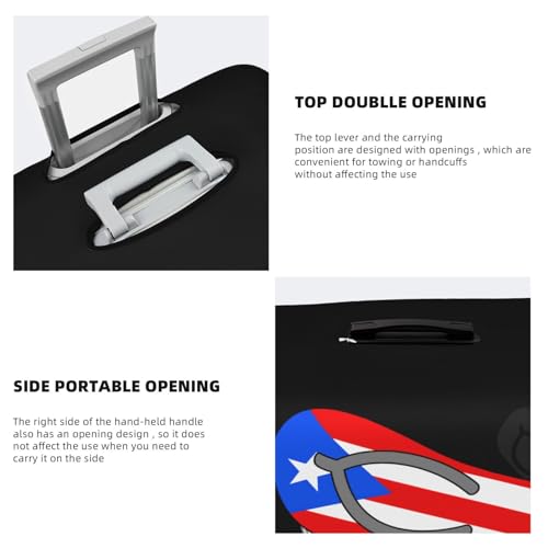 Travel Luggage Cover Funny Puerto Rico Flag Fashion Washable Baggage Suitcase Protector Fit For Luggage Medium4