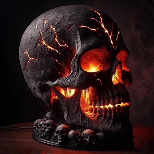 Lampe de table crâne d'Halloween pour décorer votre salon