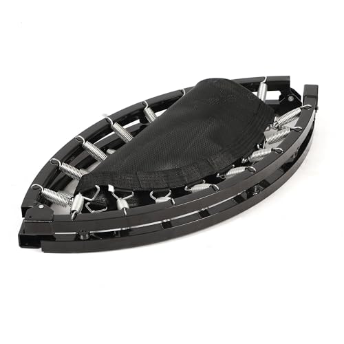 Image of Hop N Play Imported Folding Trampoline Jumping Trainer for Adults and Kids, Rebounder Trampoline with Metal Springs and Padding for Indoor and Outdoor 48 Inch Size (Black)
