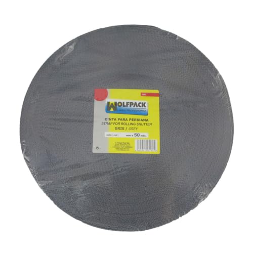 WOLFPACK LINEA PROFESIONAL - Cinta Persiana Gris 18 mm. Rollo 50 Metros
