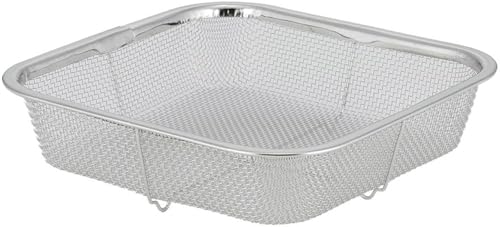 下村企販 ザル 角型 18cm 【日本製】 食洗機対応 ステンレス におい移りしにくい 衛生的 脚付き 食材の小分け 水切り 錆びにくい 長持ち ザ・職人 燕三条 19986