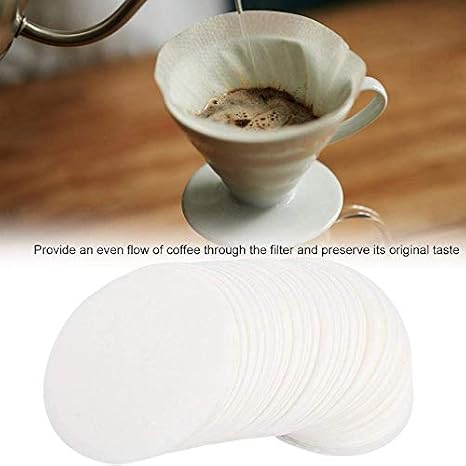 350pcs Round Disposable Drip Coffee Filter Paper Strainer for Aero Press Coffee Maker and Espresso Maker