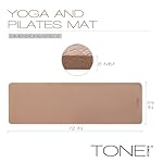 TONE Fitness Yoga Mat 1/4" Thick Non Slip Exercise & Pilates Mat for Home Workouts with Carrying Strap | Multiple Options - Image 5