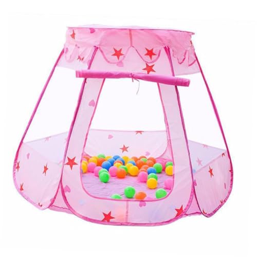BESPORTBLE Hexagon Play Tent for Ages and Easy to Clean Yurt Design Ocean Ball Tent for Imaginative Pink Balls Not Included