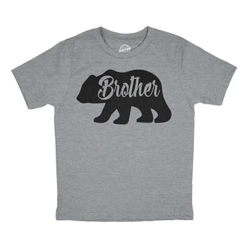 Youth Brother Bear T Shirt Cute Funny Family Sibling Tee Cool for Kids