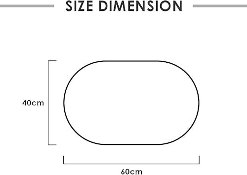Miniatura 7 de Alfombra de baño ovalada retro, antideslizante, absorbente de agua, ultra suave y transpirable, fácil de limpiar, tapete para entrada del hogar,
