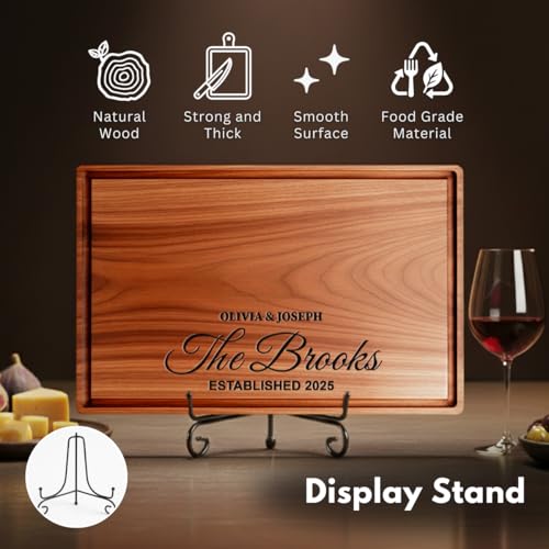 Tabla de cortar rectangular de madera personalizada miniatura 7