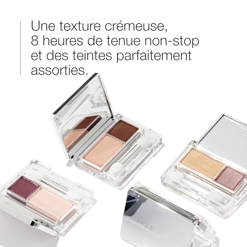 Clinique All About Shadow Palette Ombres à Paupières 2 couleurs | Tenue 8 heures, Convient aux yeux sensibles, 1.7 g