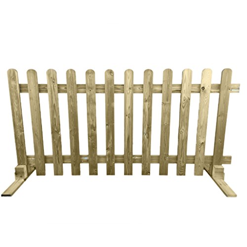 Set di pannelli staccionati in legno da 2,7 a 1,8 m, portatile, autoportante, decorazione da giardino, altezza 90 cm, per uso esterno