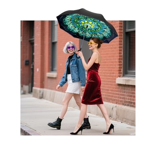 Image of SIEPASA Automatic Open Close Compact Travel Umbrella with Wind Vent Umbrella big size Lightweight Windproof Folding for men Women