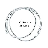 United Pacific 34800 72-inch Long ¼” Diameter Chrome Wire Loom, Corrugated Polypropene Construction, Crush & Abrasion Resistant - ¼” Diameter