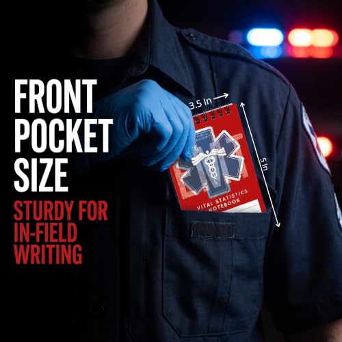 Image of Field Equipt Waterproof EMT Vital Statistics Notepad, EMS Note Pad, 4 Pack