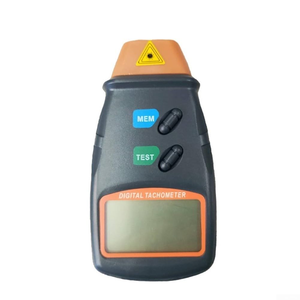 Tacómetro digital láser sin contacto, medidor de RPM 2.5-99999 RPM, pantalla LCD, para motores y uso industrial automotriz