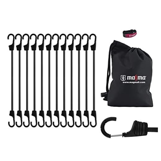 MAGMA Pack 12 Pulpos Elásticos Transporte | Tensor Cuerda Elástica para Coche, Moto, Bici, Camping, Portabicicletas, Remolques, Toldos y Lonas | Ganchos de Acero Protegido, Incluye Bolsa | Negro 1m
