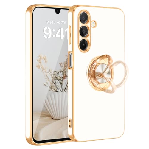 Coque Galaxy A16 5G haut de gamme en polycarbonate rigide et finitions or