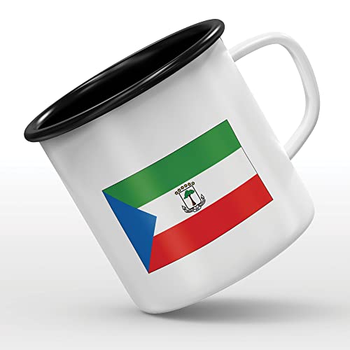 Mygoodprice MUG tasse émaillée au motif Drapeau Guinee Equatoriale