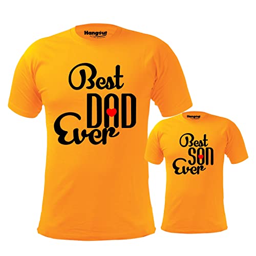 Image of Hangout Hub | Family T-Shirts | Best Dad Son | Set of 2