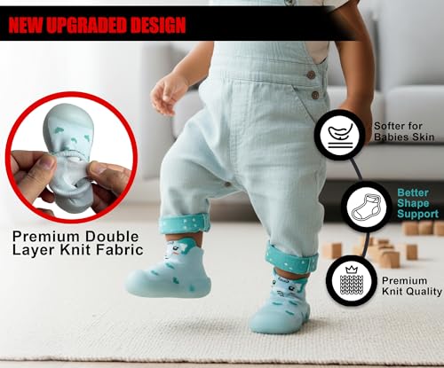 Image of Baby Sock Shoes Boys Girls First Walking Shoes Non-Slip Slippers Soft Sole Sneakers Toddler Infant Babygirl