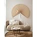 MadeTerra S Bamboo Fan Wall Decor | Bamboo folding fan Wall| Beautiful Wall Home Decoration XL size: 43 x 63 inch (XL size: 43 x 63 inch)